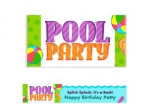 Pool Party Invitations Party City Custom Summer theme Party Banners theme Party Banners