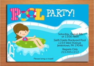 Pool Party Invitations Templates Free Printable Birthday Pool Party Invitations Drevio