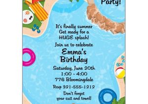 Pool Party Invitations with Photo Backyard Pool Party Invitations Paperstyle