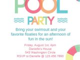 Pool Party Invites Free Fun afternoon Pool Party Invitation Template Free