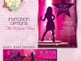 Pop Star Party Invitations Pop Star Party Invitation Diy Printable Party Invitation