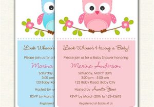 Pop Up Baby Shower Invitations Owl Baby Shower Invitations Printable Diy for Boy and with