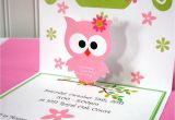Pop Up Baby Shower Invitations Pop Up Invitations Owl Invitation Owl Invites Pop Up Owl