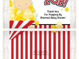 Popcorn Baby Shower Invitations Excellent Baby Shower Popcorn Wrappers for Custom Show On