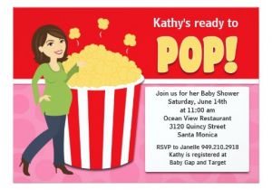Popcorn Baby Shower Invitations Popcorn Baby Shower Invitation Zazzle