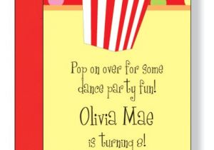 Popcorn Birthday Party Invitations Popcorn Slim Blockbuster Movie Invitations Myexpression 11430