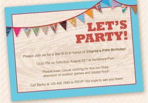 Porch Party Invitation Outdoor Fun Birthday Party Invitation