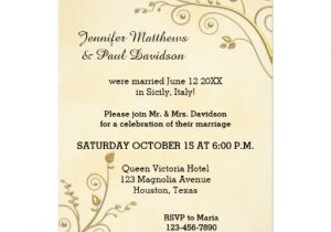 Post Elopement Party Invitation Elope or Post Wedding Party Invitation Zazzle
