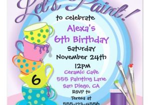 Pottery Painting Party Invitations Ceramic Pottery Painting Party Invitations Zazzle