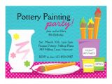 Pottery Painting Party Invitations Personalized Paint Party Invitations Custominvitations4u Com