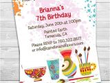 Pottery Painting Party Invitations Pottery Painting Birthday Party Invitation