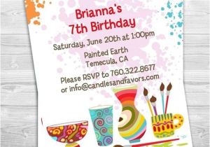 Pottery Painting Party Invitations Pottery Painting Birthday Party Invitation