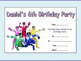 Power Ranger Birthday Invitations Free Power Rangers Party Invitations Cimvitation