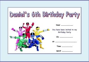 Power Ranger Birthday Invitations Power Rangers Party Invitations