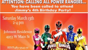 Power Rangers Birthday Invitation Template Power Rangers Birthday Invitations Ideas Free Printable