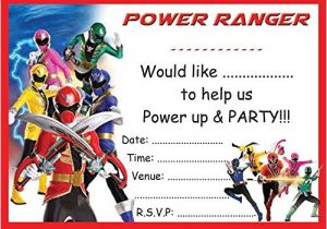 Power Rangers Birthday Invitation Template Power Rangers Birthday Party Invites Invitations X 10 Pack