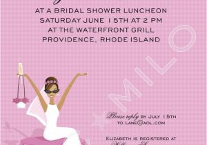 Pre Printed Bridal Shower Invitations In Glamour Girl Bridal Shower Afr Amer Classic P Pre