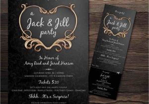 Pre Printed Bridal Shower Invitations Vintage Jack and Jill Wedding Shower Invitations Pre Party