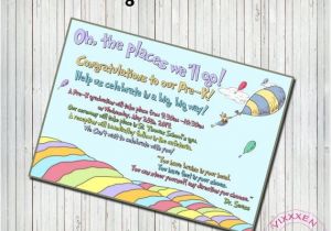 Pre Printed Graduation Party Invitations Dr Seuss Oh the Places You 39 Ll Go Graduation Invitation