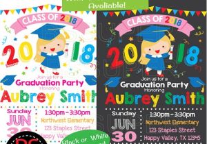 Pre Printed Graduation Party Invitations Graduation Party Invitation Kindergarten Graduation Invite