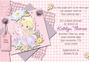 Precious Moments Invitations for Baby Shower Pink Precious Moments Baby Shower Invitations