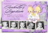 Precious Moments Invitations for Baptism Baptism Invitation Thank You Birth Announcement Angels