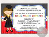 Preschool Graduation Invitation Girls Graduation Invitations Chalkboard Premade Card Invite