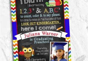 Preschool Graduation Invitation Pre K or Kindergarten Graduation Invitation Storybook