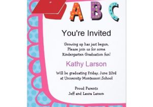 Preschool Graduation Invitation Wording Kindergarten Graduation Invitation Zazzle
