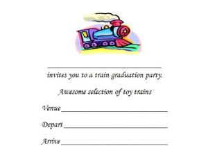 Preschool Graduation Invitation Wording Train Kindergarten Graduation Invitations