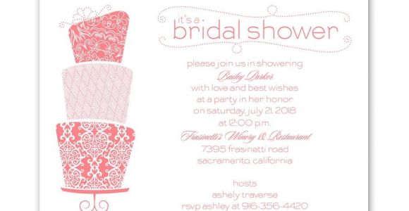 Pretty Bridal Shower Invitations Pretty Cake Petite Bridal Shower Invitation Invitations