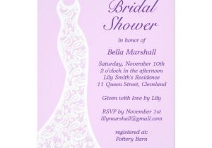 Pretty Bridal Shower Invitations Pretty Purple Bridal Shower Invitation Zazzle