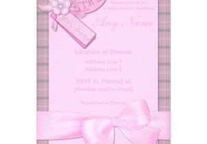 Pretty In Pink Baby Shower Invitations Pretty In Pink Baby Girl Baby Shower Invitations 5" X 7