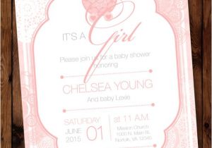 Pretty In Pink Baby Shower Invitations Pretty In Pink Baby Shower Invitation Pink Bassinette Baby