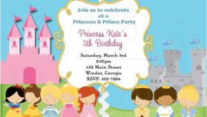 Prince and Princess Birthday Party Invitations Princess and Prince Invitation Digital File