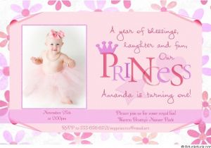 Princess 1st Birthday Invitation Wording Flower Princess Birthday Invitation Photos Girl Party Royal