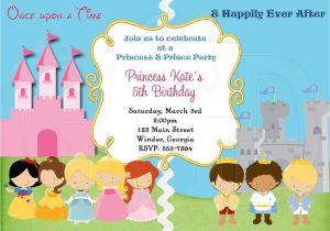 Princess and Prince Party Invitations Princess and Prince Invitation Digital File