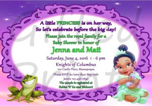 Princess and the Frog Baby Shower Invitations Baby Shower Invitation Princess and the Frog theme