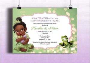Princess and the Frog Baby Shower Invitations Green Birthdays and Baby Girls On Pinterest