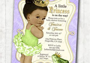 Princess and the Frog Baby Shower Invitations Princess and the Frog Invitation Frog Prince Baby Shower or
