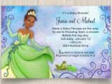Princess and the Frog Baby Shower Invitations Princess Tiana and Frog Baby Shower Invitations