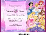 Princess Bday Party Invitations Disney Princess Birthday Invitation Rapunzel Tangled Belle