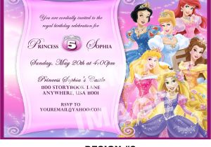Princess Bday Party Invitations Disney Princess Birthday Invitation Rapunzel Tangled Belle