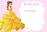 Princess Belle Party Invitations Free Printable Beauty and the Beast Royal Invitation