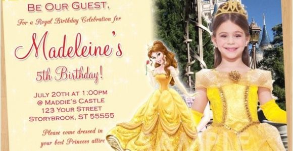 Princess Belle Party Invitations Princess Belle Invitation Beauty and the Beast Invitation