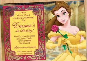 Princess Belle Party Invitations Princess Belle Invitation Beauty and the Beast Party