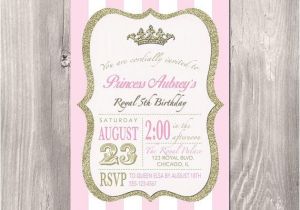 Princess Bridal Shower Invitations Princess Birthday Invitation Vintage Modern Pink and White