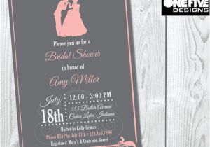 Princess Bridal Shower Invitations Princess theme Bridal Shower Invitation Pink Printable