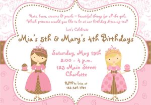 Princess Dress Up Party Invitations Birthday and Party Invitation Princess Dress Up Party