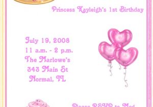 Princess First Birthday Invitation Wording 1st Pink Princess Birthday Party Invitations